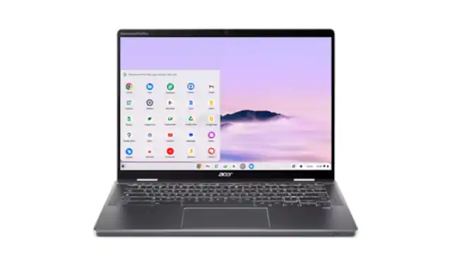 Front. Acer - Chromebook Plus Spin 714 14" 2-in-1 WUXGA Core Ultra 5 125U 16GB 256GB SSD Intel Graphics CPE794-1N-57SR.