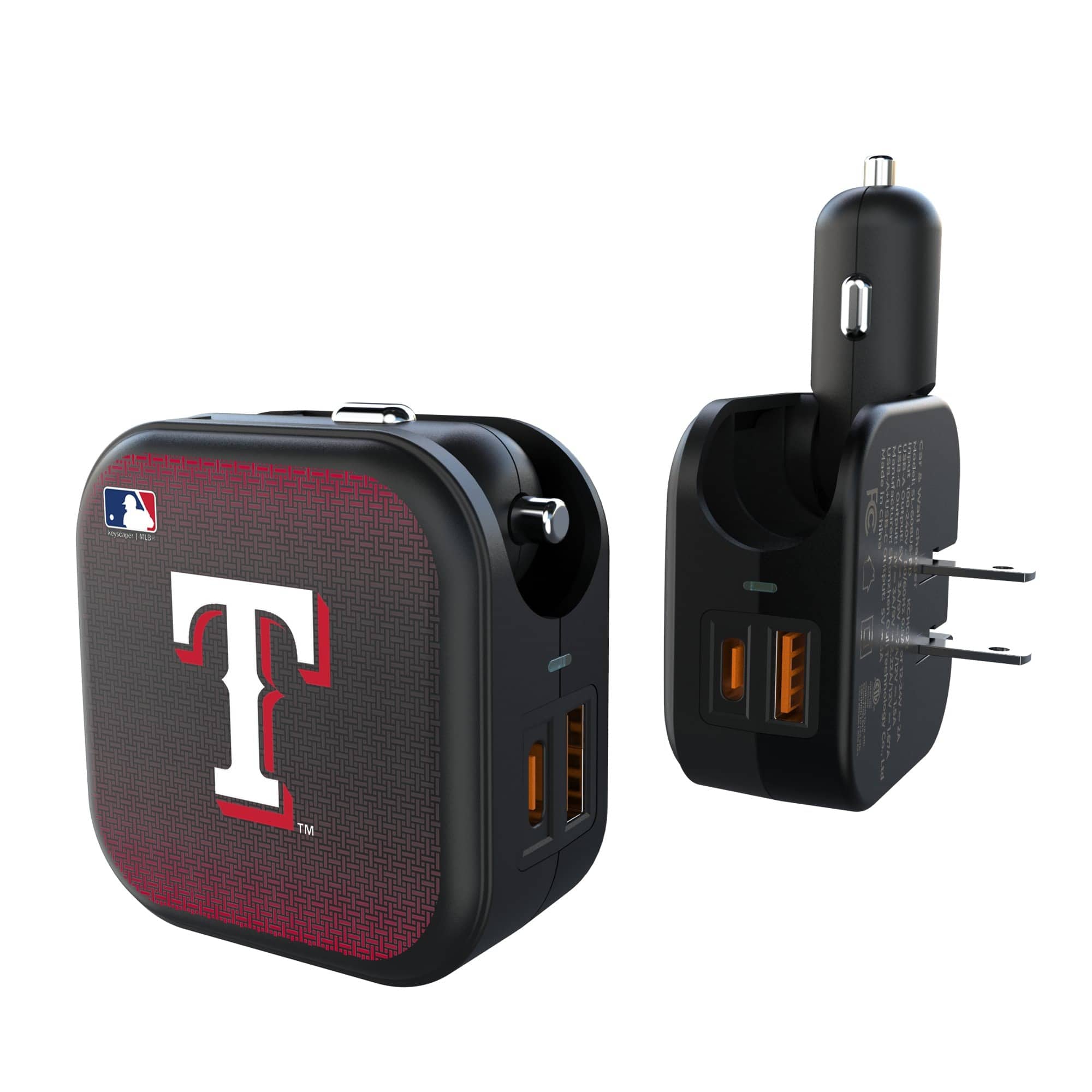 Keyscaper - Texas Rangers 2-in-1 USB A/C Charger - Black price history on PriceWatchPro