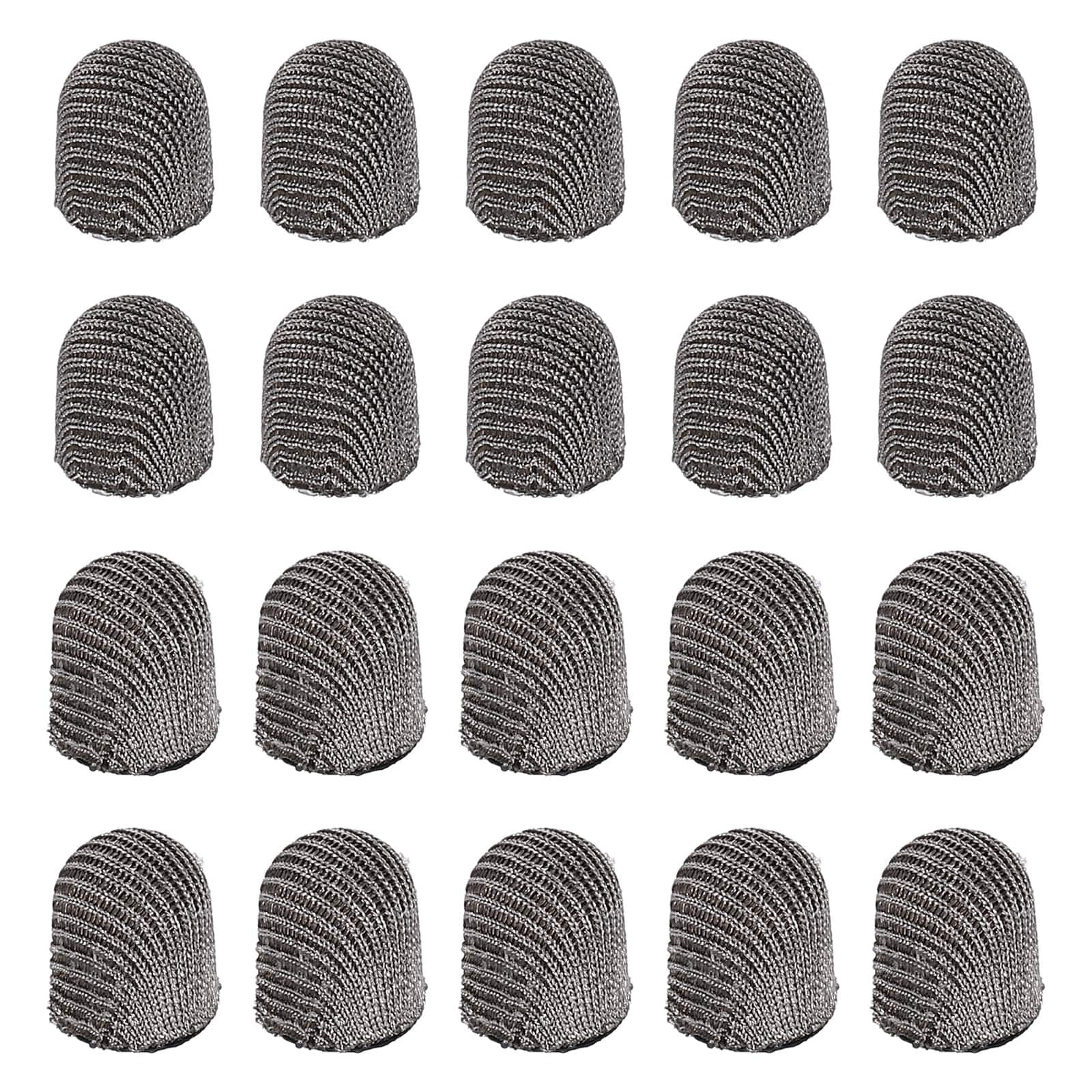 Unique Bargains - 20pcs 5/6mm Mesh Fiber Replacement Tips for Capacitive Stylus Pen for Tablets Phones - Gray