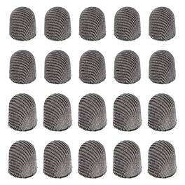Unique Bargains - 20pcs 5/6mm Mesh Fiber Replacement Tips for Capacitive Stylus Pen for Tablets Phones - Gray