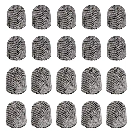 Front. Unique Bargains - 20pcs 5/6mm Mesh Fiber Replacement Tips for Capacitive Stylus Pen for Tablets Phones - Gray.