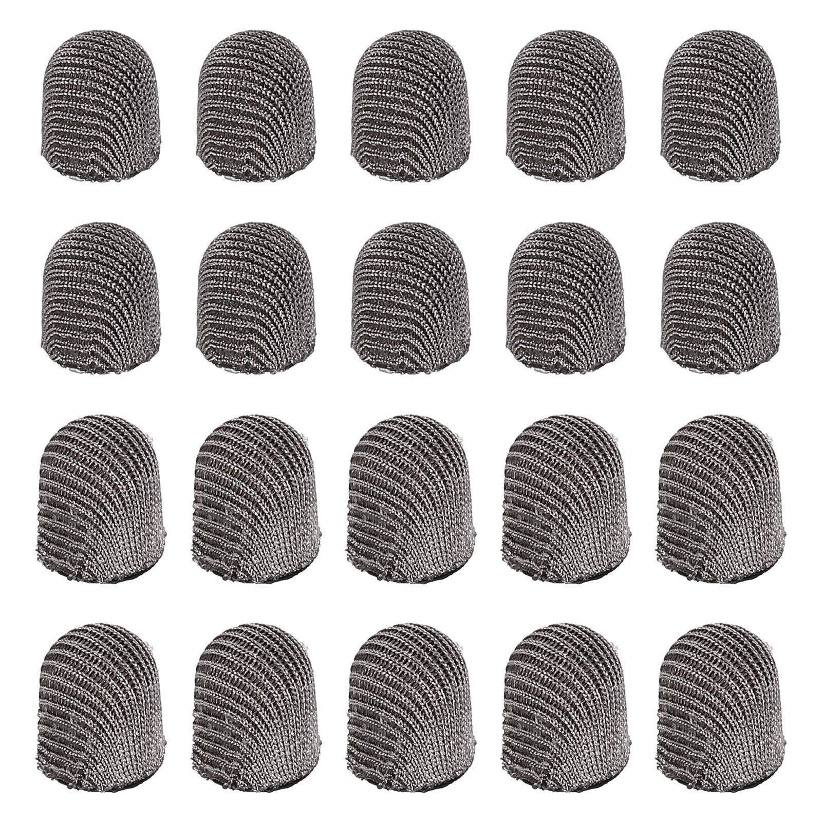 Front. Unique Bargains - 20pcs 5/6mm Mesh Fiber Replacement Tips for Capacitive Stylus Pen for Tablets Phones - Gray.