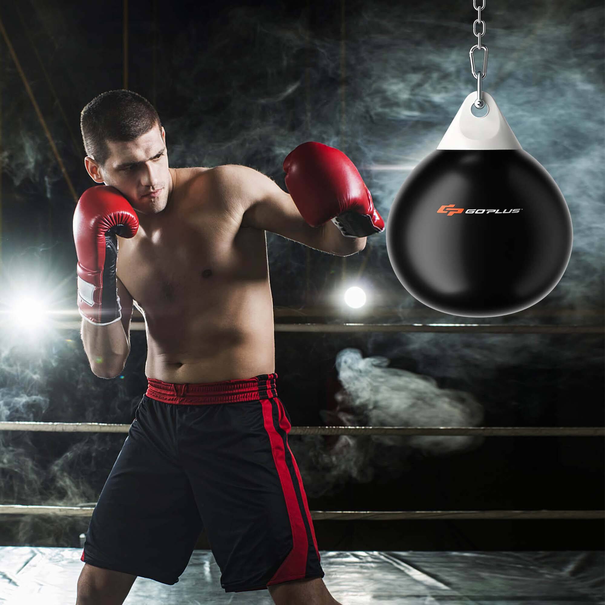 Alt View 2. Costway - Costway Water Punching Bag 21" 180 Pound Heavy Punching Bag with Adjustable Metal Chain - Black.