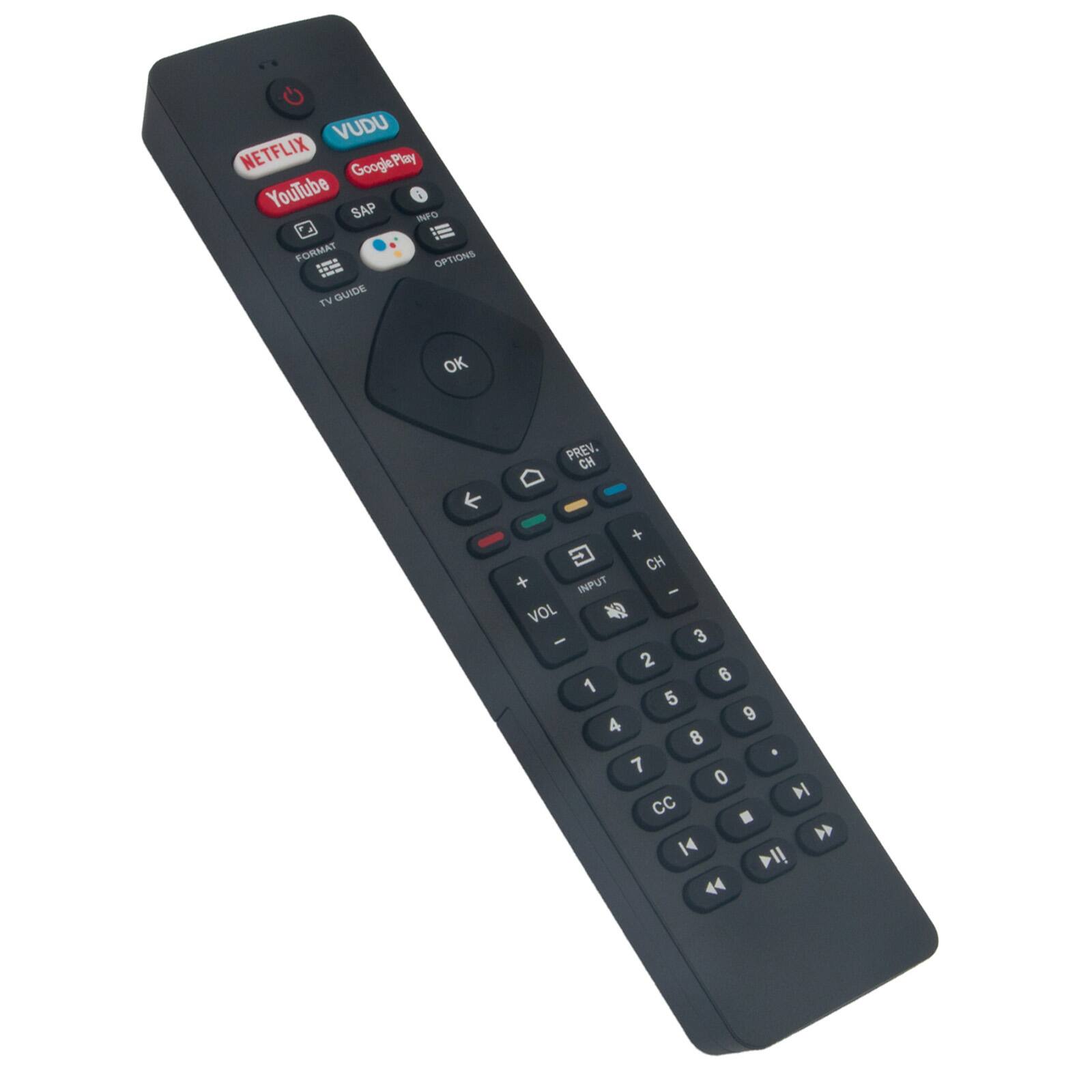 VUDU, NETFLIX, GooglePlay, YouTube, SAP; INFO, FORMAT, OPTIONS, TV GUIDE, OK, PREV., CH, INPUT, VOL, 3, 2, 6, 1, 5, 9, 4, 8, 7, 0, CC, 14, ii, 44