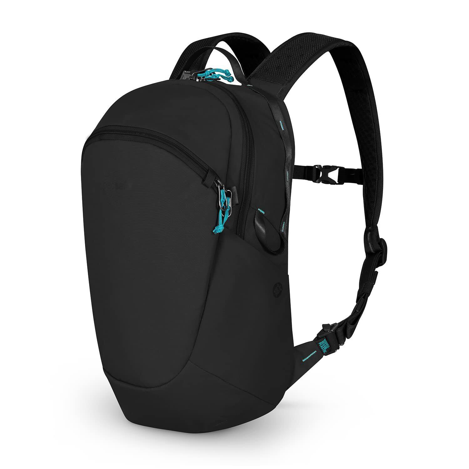 Angle. Pacsafe - Pacsafe ECO 18L Anti Theft Backpack (Econyl Black) - Econyl Black.