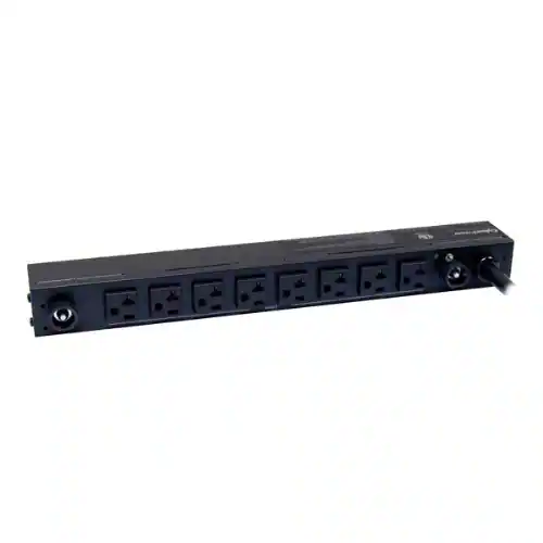 Front. CyberPower - PDU30BT8F8R 16-outlets PDU - 16 x NEMA 5-20R - 1U Rack-mountable, Zero U Vertical Rackmount - Black.
