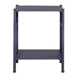Starlight Canyon Home - Navy Metal Nightstand – Stylish Metal Side Table for Bedroom or Living Room - Black