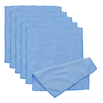 Front. Unique Bargains - Glasses Cleaning Cloth 7.87"x7.87", 6pcs Microfiber Cleaner Cloth for Lens, Eyeglasses, Screens, Phones - Blue.