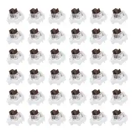 Unique Bargains - 36pcs Keyboard Switches (3-Pin 45gf) Dustproof Pre-Lubed Tactile Linear Switch Replacement for MX Mechanical Keyboard - Brown