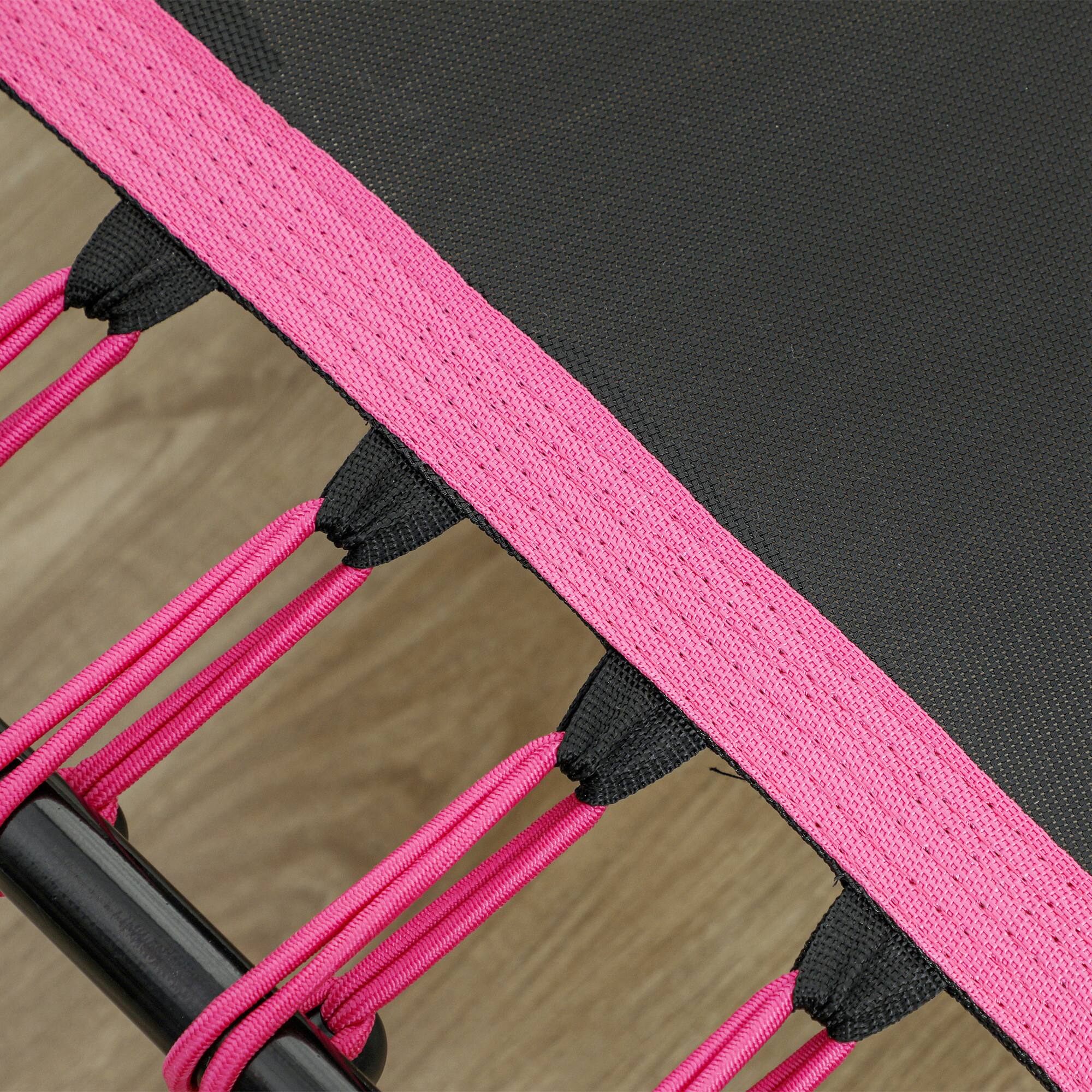 Alt View 8. Soozier - 45" Rebounder Trampoline for Adults, Mini Trampoline Indoor with Colorful LED Lights and Adjustable Handle - Pink.