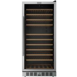 Empava - 133-bottle Freestanding Wine Cooler With Compressor Cooling, 11 Beech Shelves, Wine Fridge 41-64°F In - Black