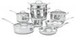 Cuisinart - 13-Piece Cookware Set - Stainless-Steel - Angle