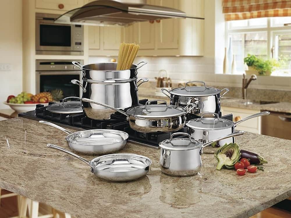 Alt View 15. Cuisinart - Contour 13-Piece Cookware Set - Silver.