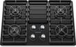 KitchenAid - 30" Built-In Gas Cooktop - Black - Larger Front