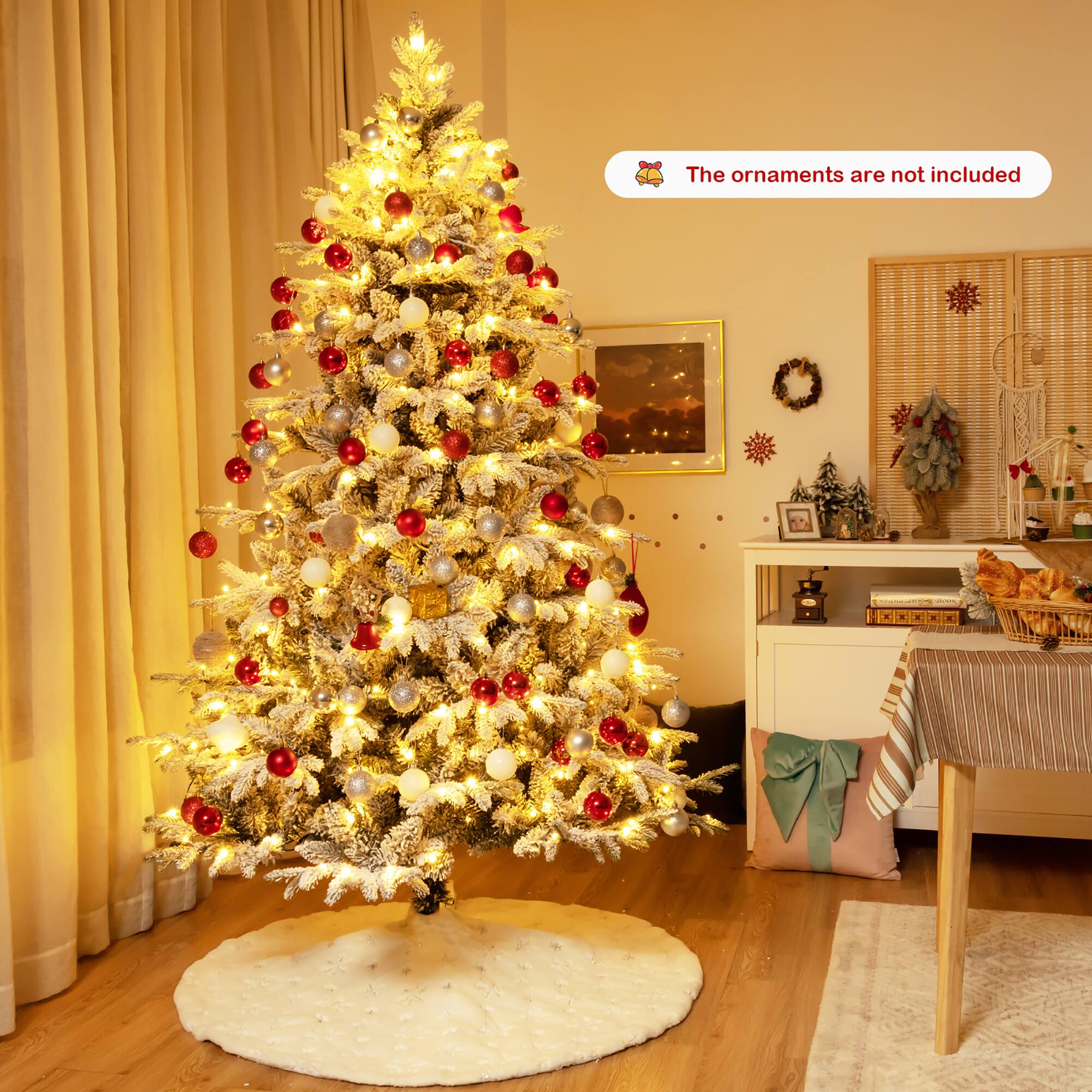 The ornaments are not included.