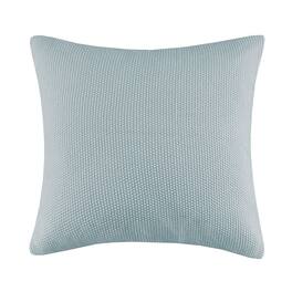 Gracie Mills - Lessie Solid Acrylic Knit Euro Pillow Cover - Light Blue