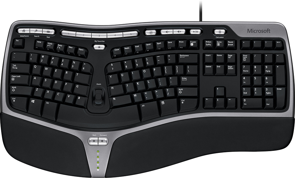 Customer Reviews: Microsoft Natural Ergonomic Keyboard 4000 Black B2M ...
