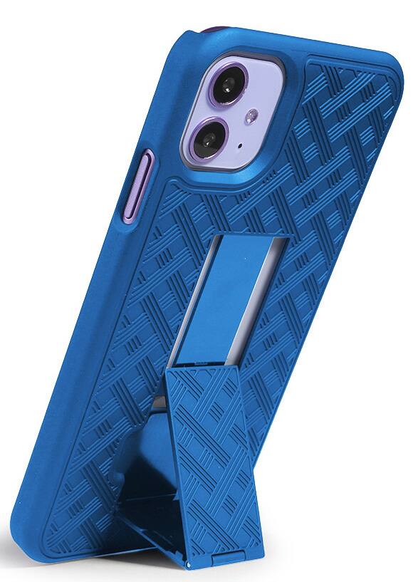 Alt View 2. Nakedcellphone - Slim Case for iPhone 11 (with Kickstand) - Blue.