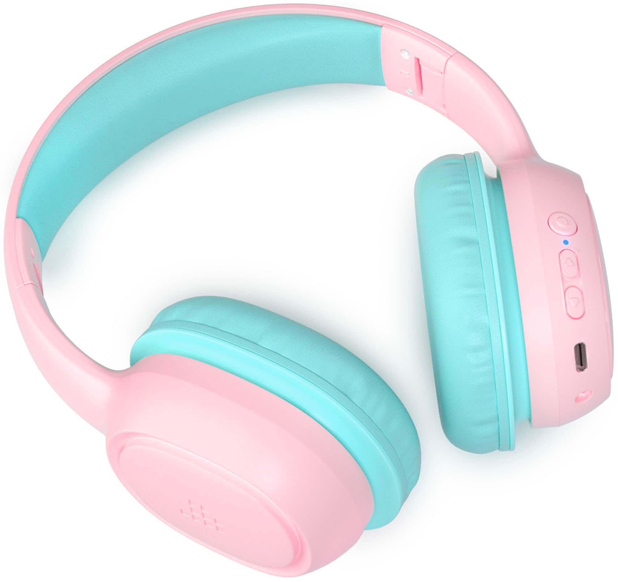 Alt View 1. Tronsmart - KH02 Wireless Headphones with 74/85/93dB Safe Volume, Built-in Microphone, Bluetooth 5.3, 45H Playtime for School Travel - Princess Pink.