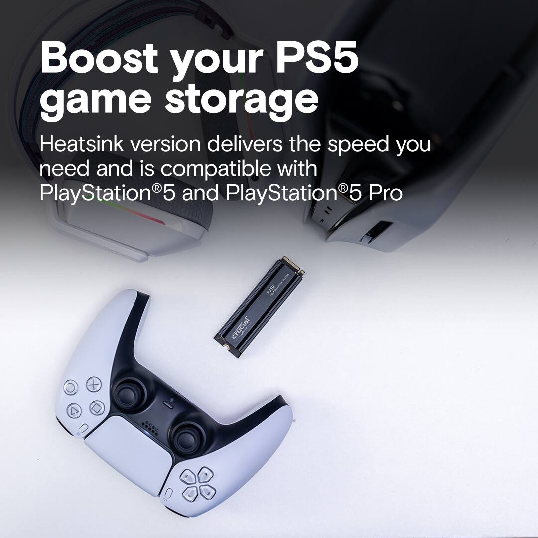 Boost your PS5 game storage with Heatsink version. It delivers the speed you need and is compatible with PlayStation 5 and PlayStation 5 Pro.