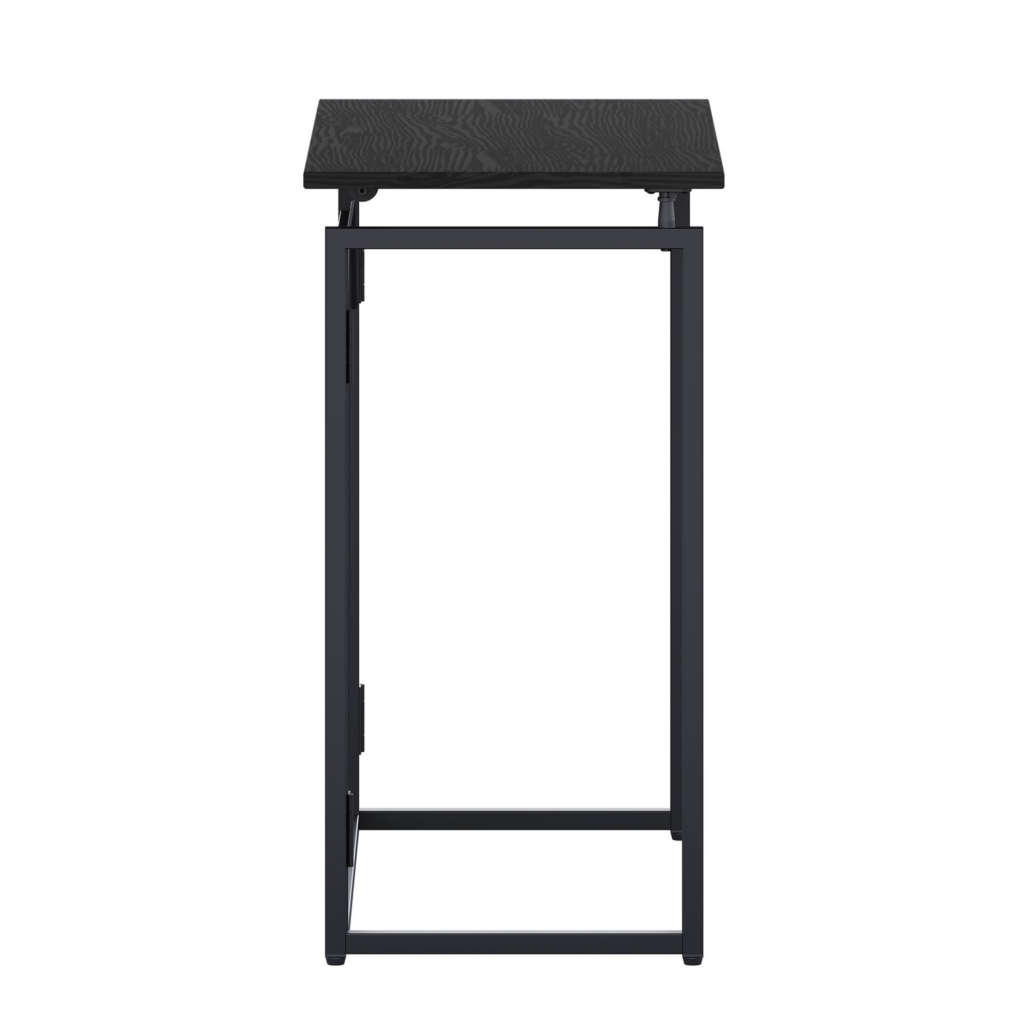 Alt View 6. GOODSILO - Compact Folding Desk for Small Spaces with Sturdy Steel Frame and Smooth Tabletop - Black.