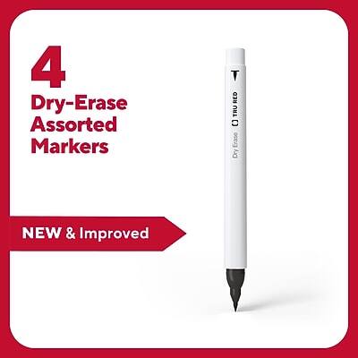 4 Dry-Erase Assorted Markers  
NEW & Improved