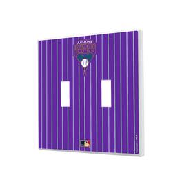 Keyscaper - Arizona Diamondbacks 1999-2006 Cooperstown Pinstripe Double Toggle Light Switch Plate - Multicolor