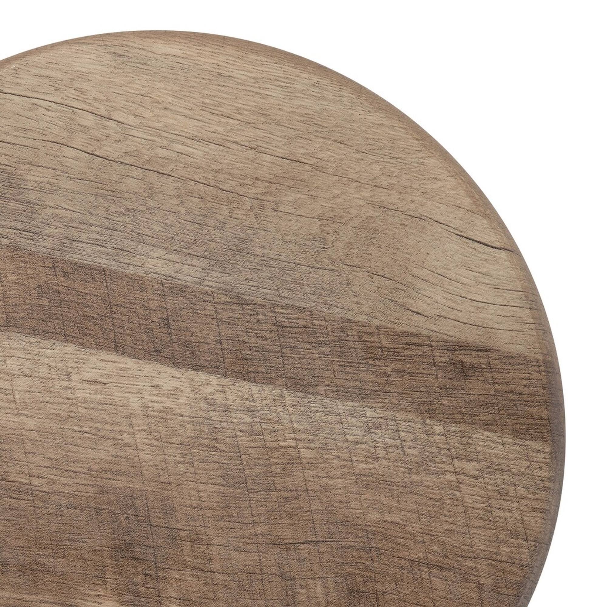 Alt View 3. Manhattan Lane - Ges 3pc Bar Table and Swivel Stool Set, 32 Inch Round Top, Black Metal - Black, Natural Brown.