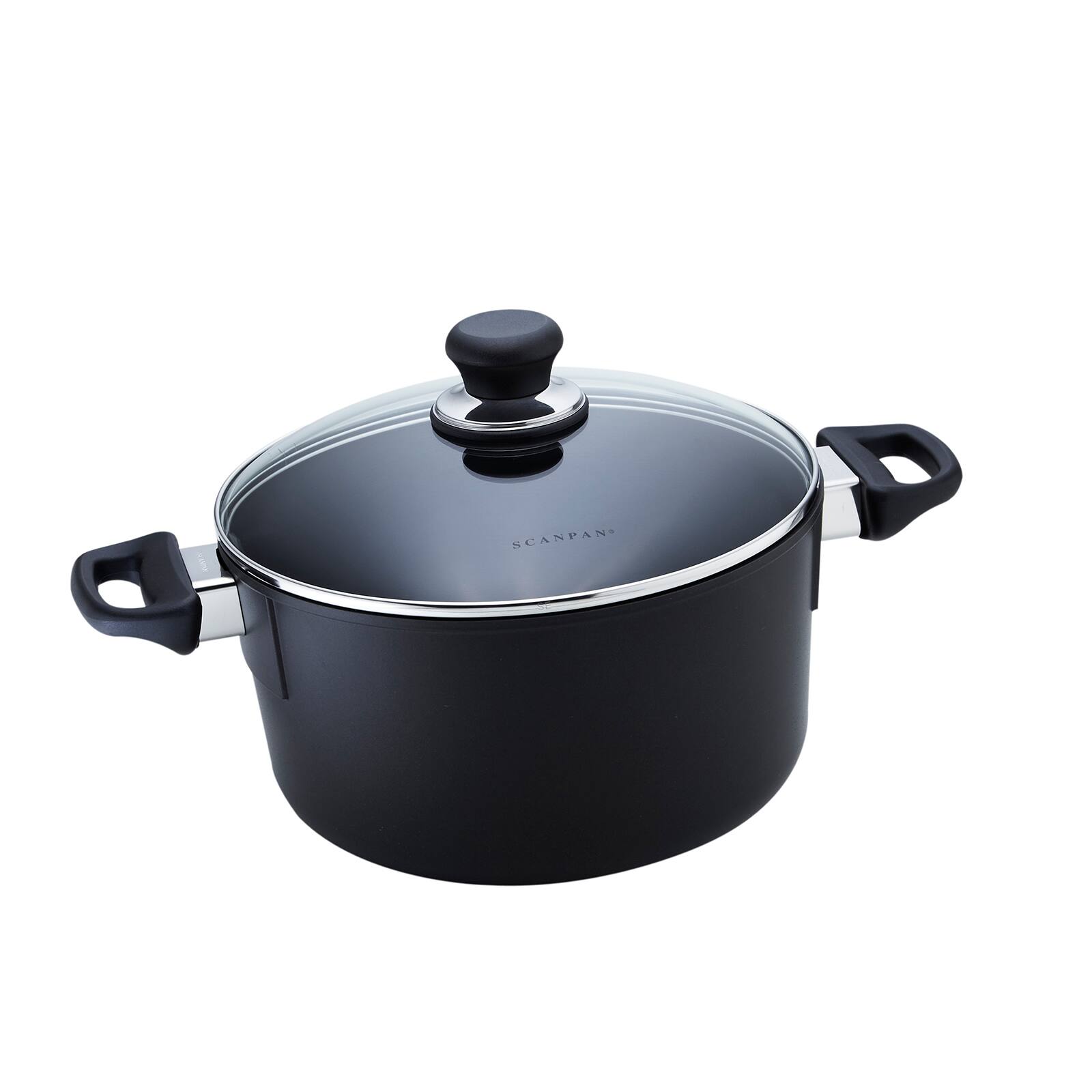 Front. Scanpan - Classic 5.25 Quart Dutch Oven W/Lid - Black.