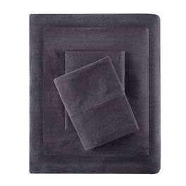 Gracie Mills - Atlas All-Season Cotton Blend Jersey Knit Sheet Set - Dark Gray