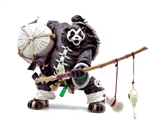 Front. Blizzard Entertainment - World of Warcraft Pandaren Brewmaster Deluxe Action Figure - Brown.