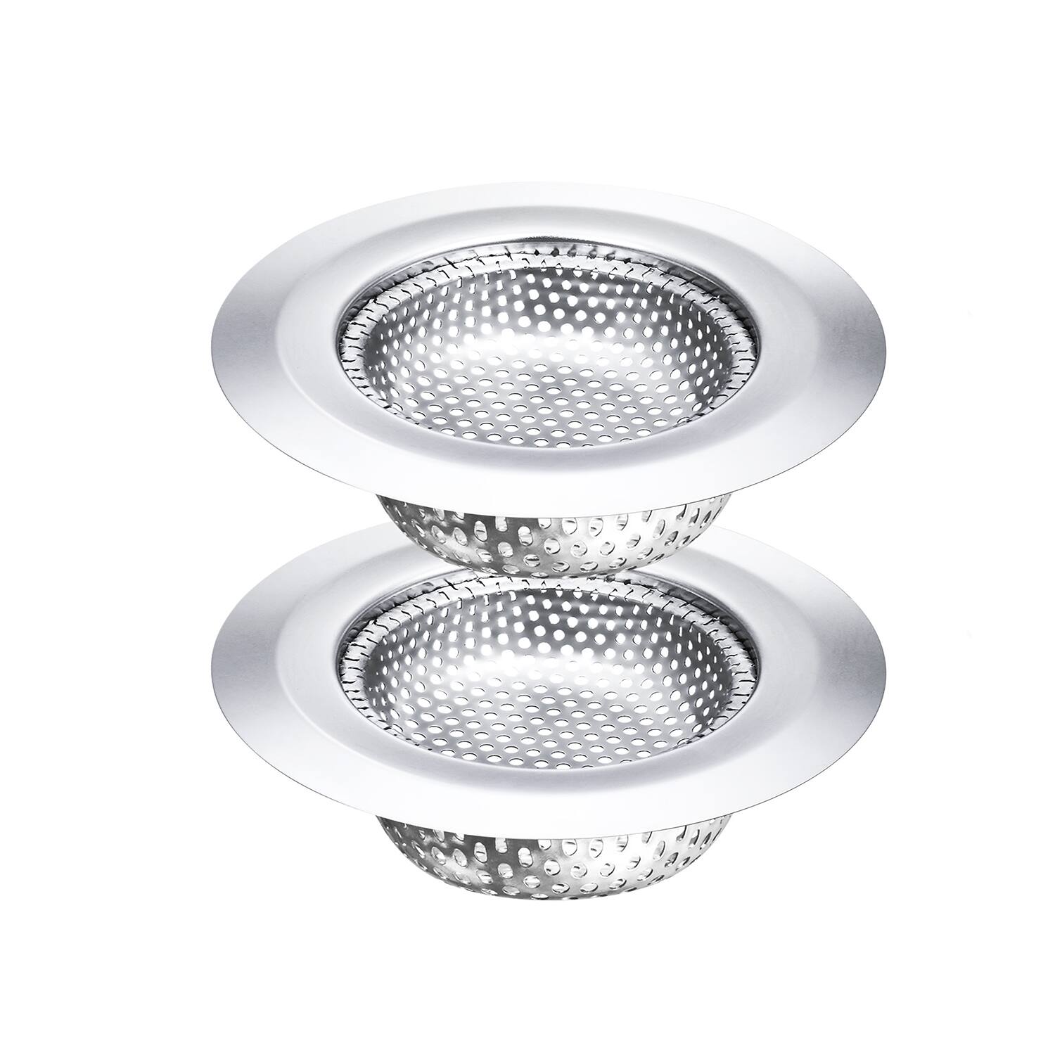 Garnen - 2 Pcs Kitchen Sink Drain Strainer, Mesh Sink Strainer Basket, Camper Sink Food Catcher for Food Prep, Utility, 2.8" - Silver