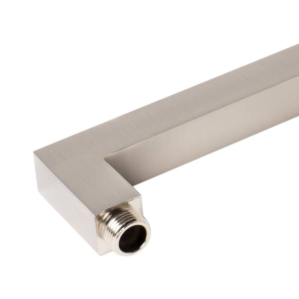 Alt View 1. Alfi - Brushed Nickel 20" Square Wall Shower Arm - Silver.