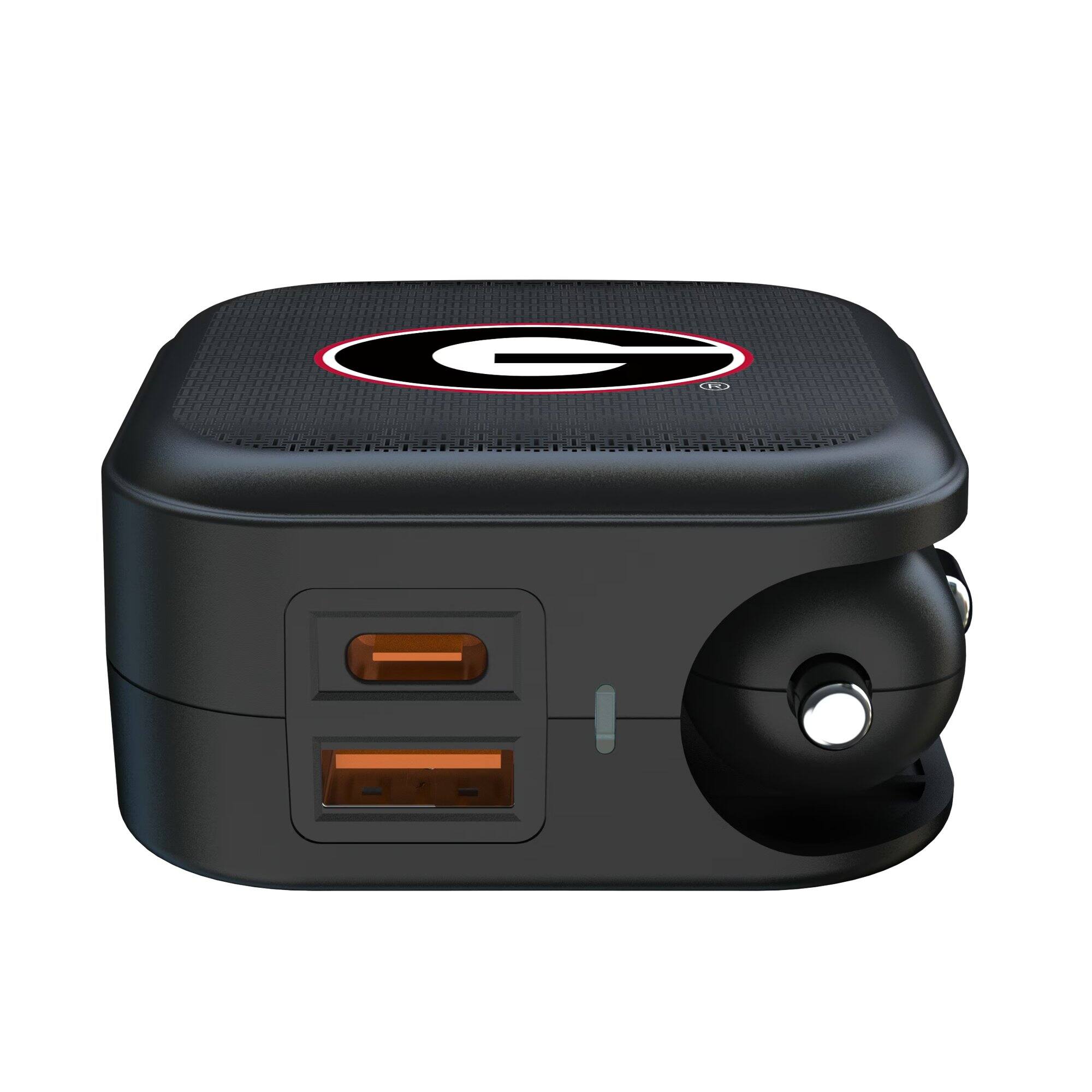 Alt View 1. Keyscaper - Georgia Bulldogs 2-in-1 USB A/C Charger - Black.