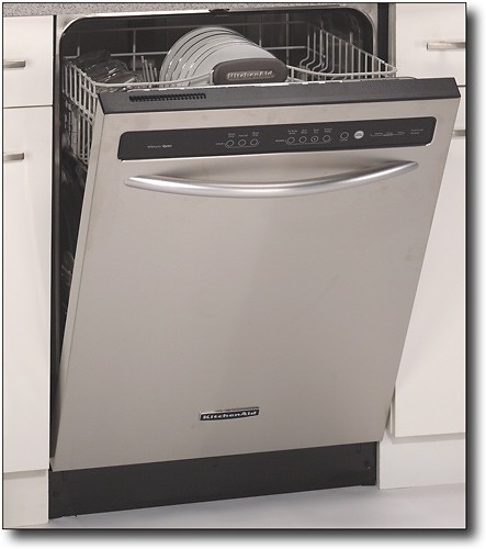 KitchenAid KUDD01SSSS 24 Single Drawer Dishwasher with 5 Cycles, 2  Options, Hi-Temp Scrub, Heavy, Light/Gentle, Quick Wash & Rinse Only:  Stainless