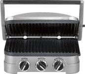 Front Zoom. Cuisinart - Griddler Stainless Steel 4-in-1 Grill/Griddle and Panini Press - Brushed Stainless-Steel/Black.