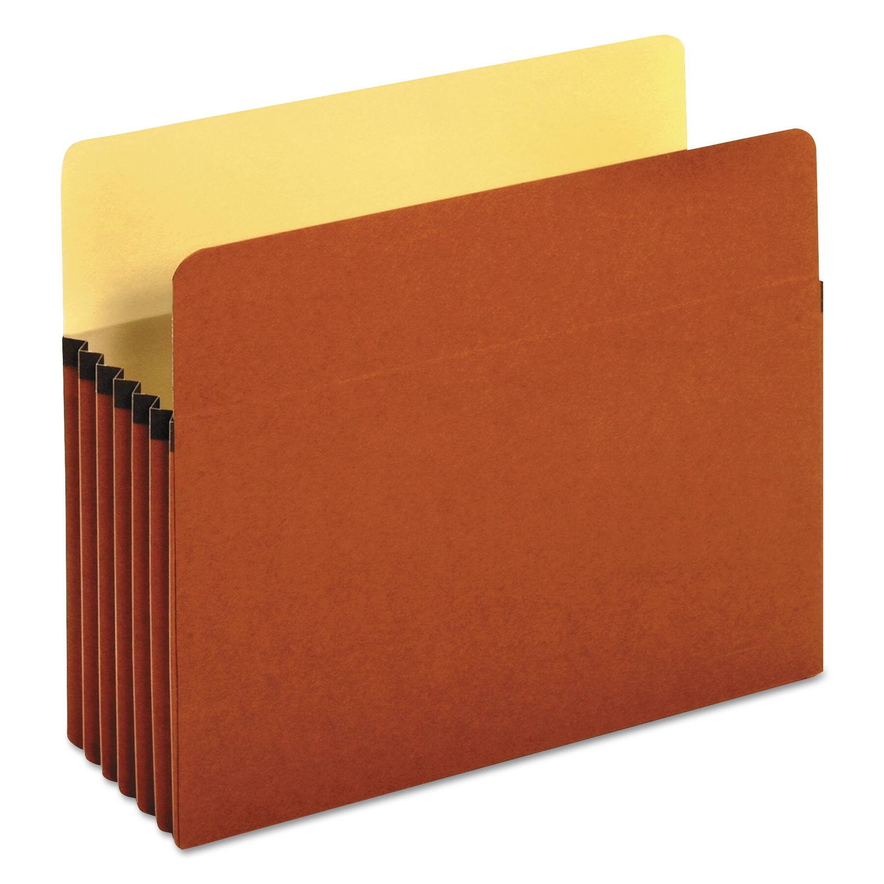 Angle. Universal - Redrope Expanding File Pockets, 5.25" Expansion, Letter Size, Redrope, 10/box.