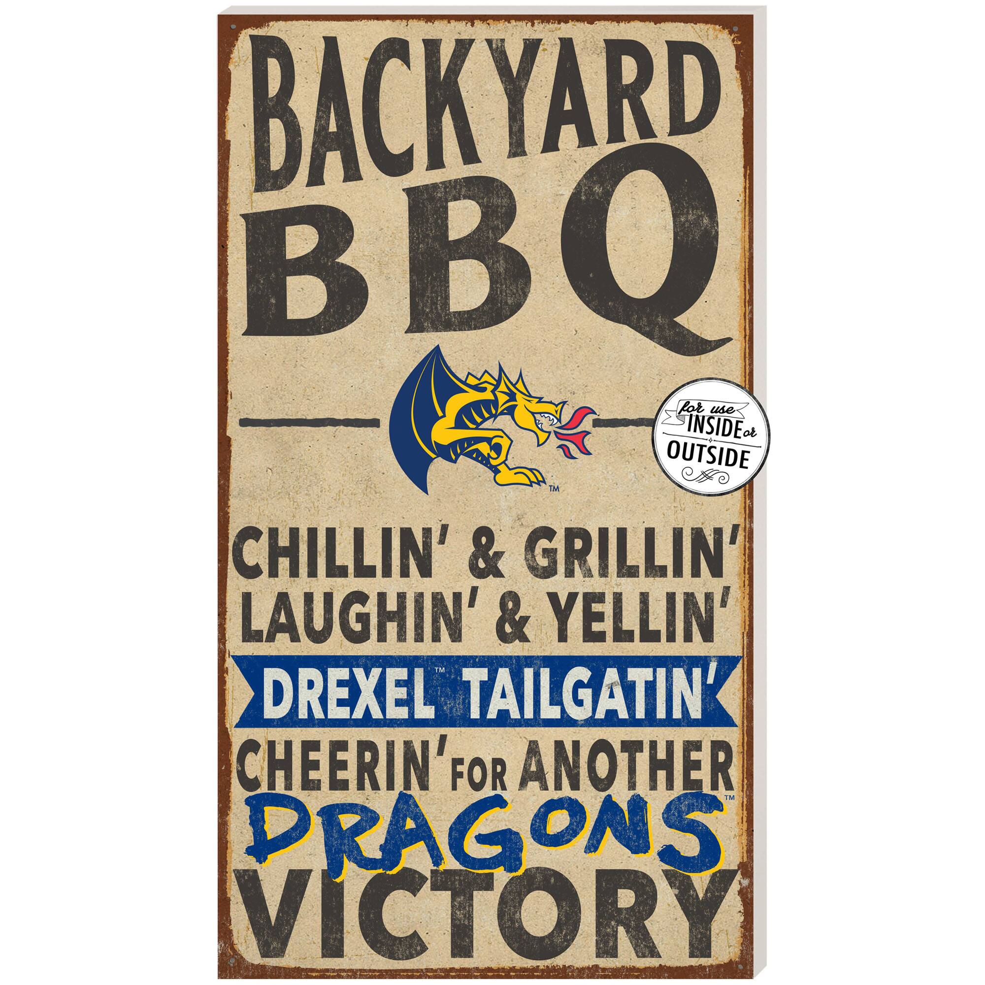 Drexel Dragons 11" x 20" Indoor/Outdoor BBQ Sign