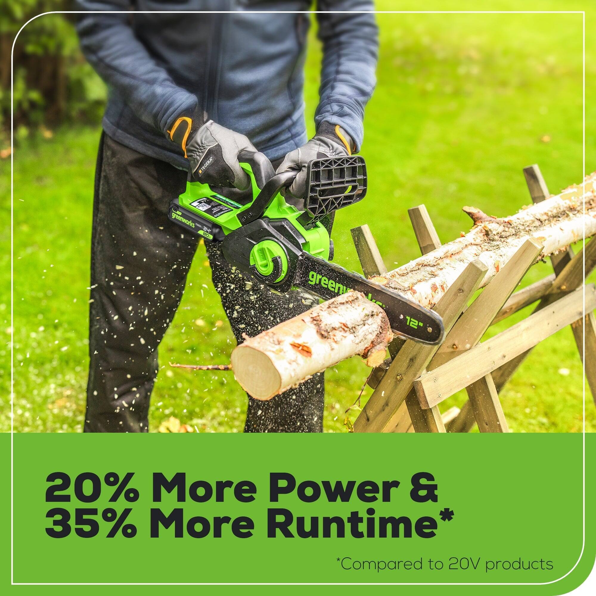 1 TEDERA S greenworks   green 12 20% More Power & 35% More Runtime* Compared to 20V products