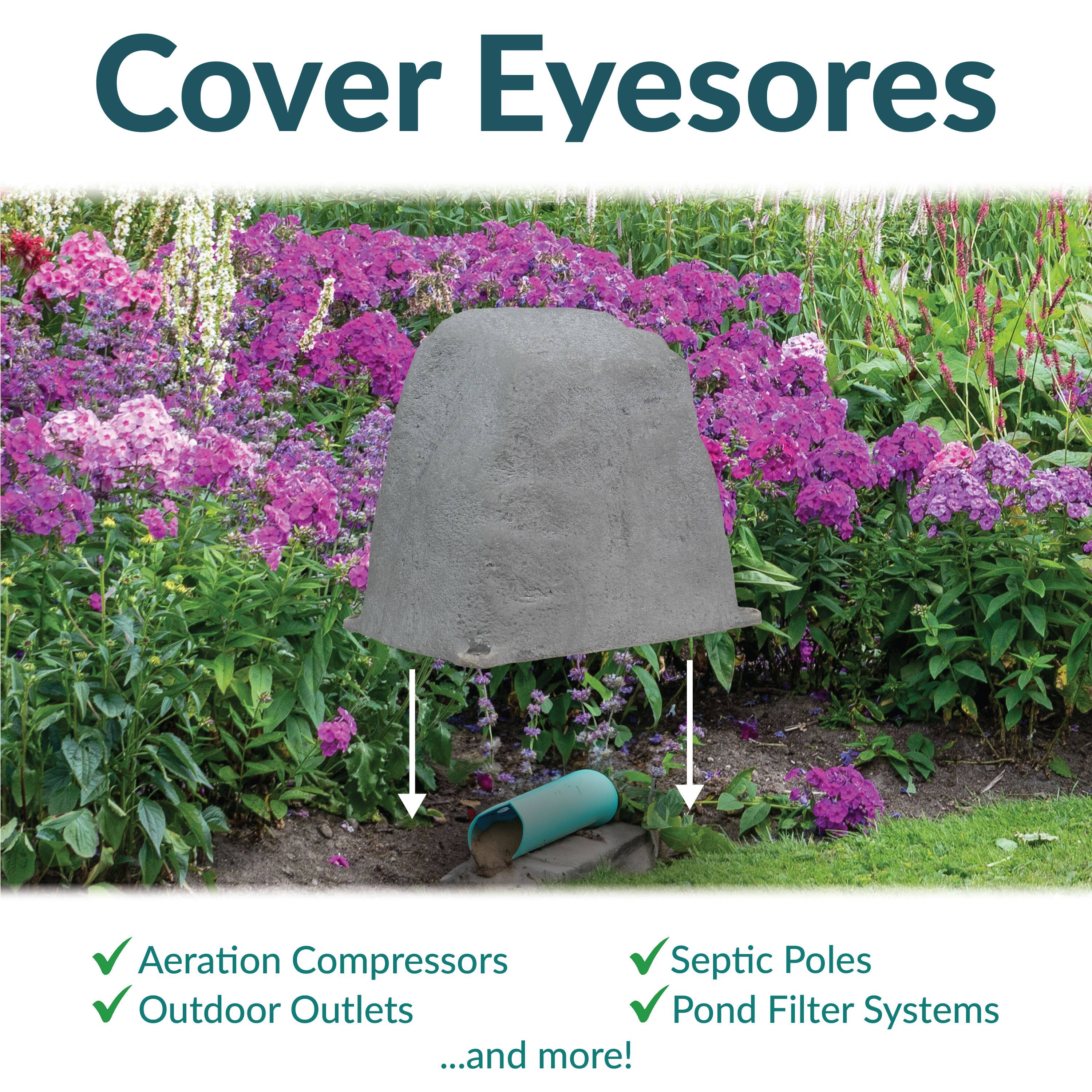 Cover Eyesores

- Aeration Compressors
- Outdoor Outlets
- Septic Poles
- Pond Filter Systems
...and more!