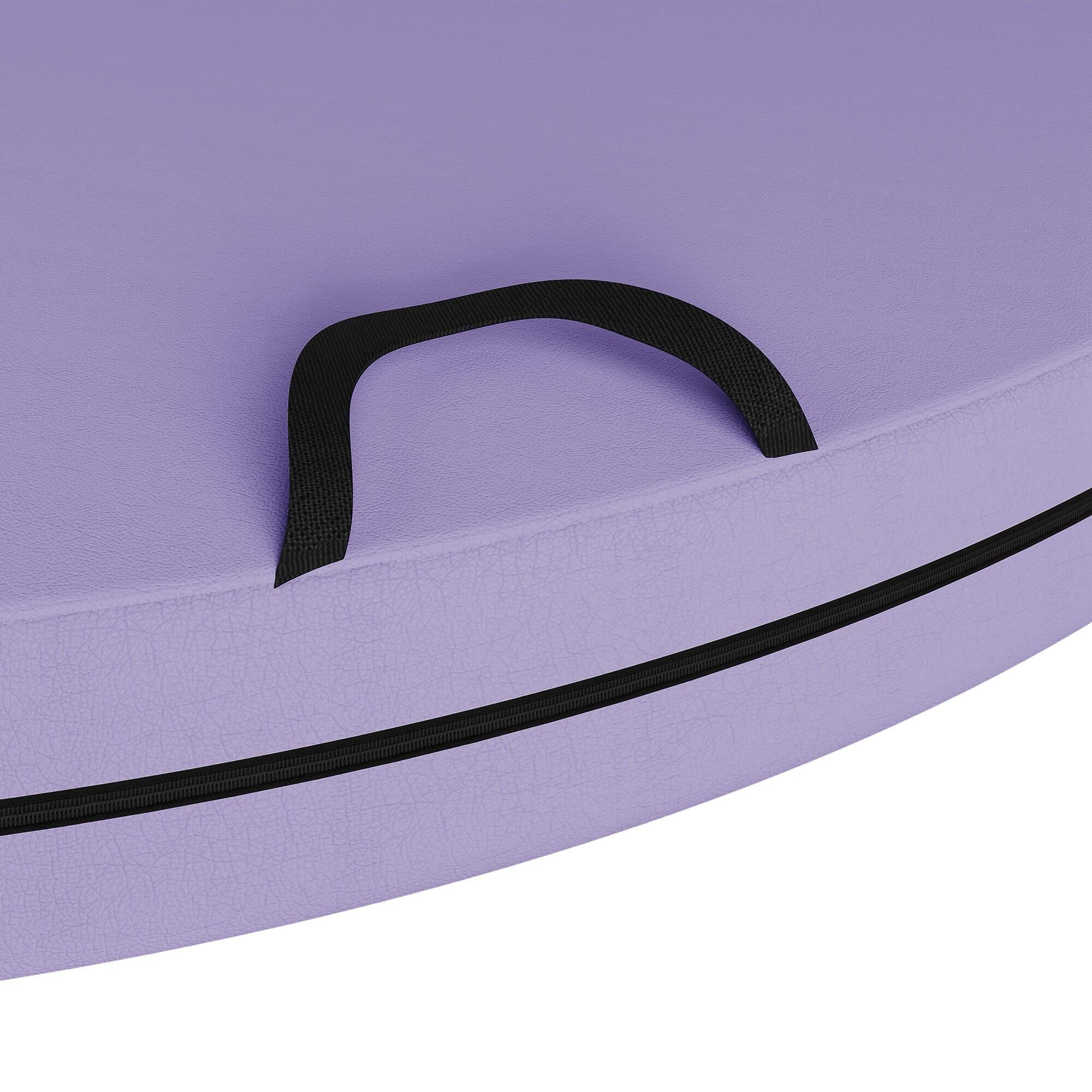 Alt View 7. Soozier - Pole Dance Crash Mat, 5ft Wide Foldable Pole Padding Crash Pad with Carrying Handles and 3.5" Thick EPE Foam - Purple.