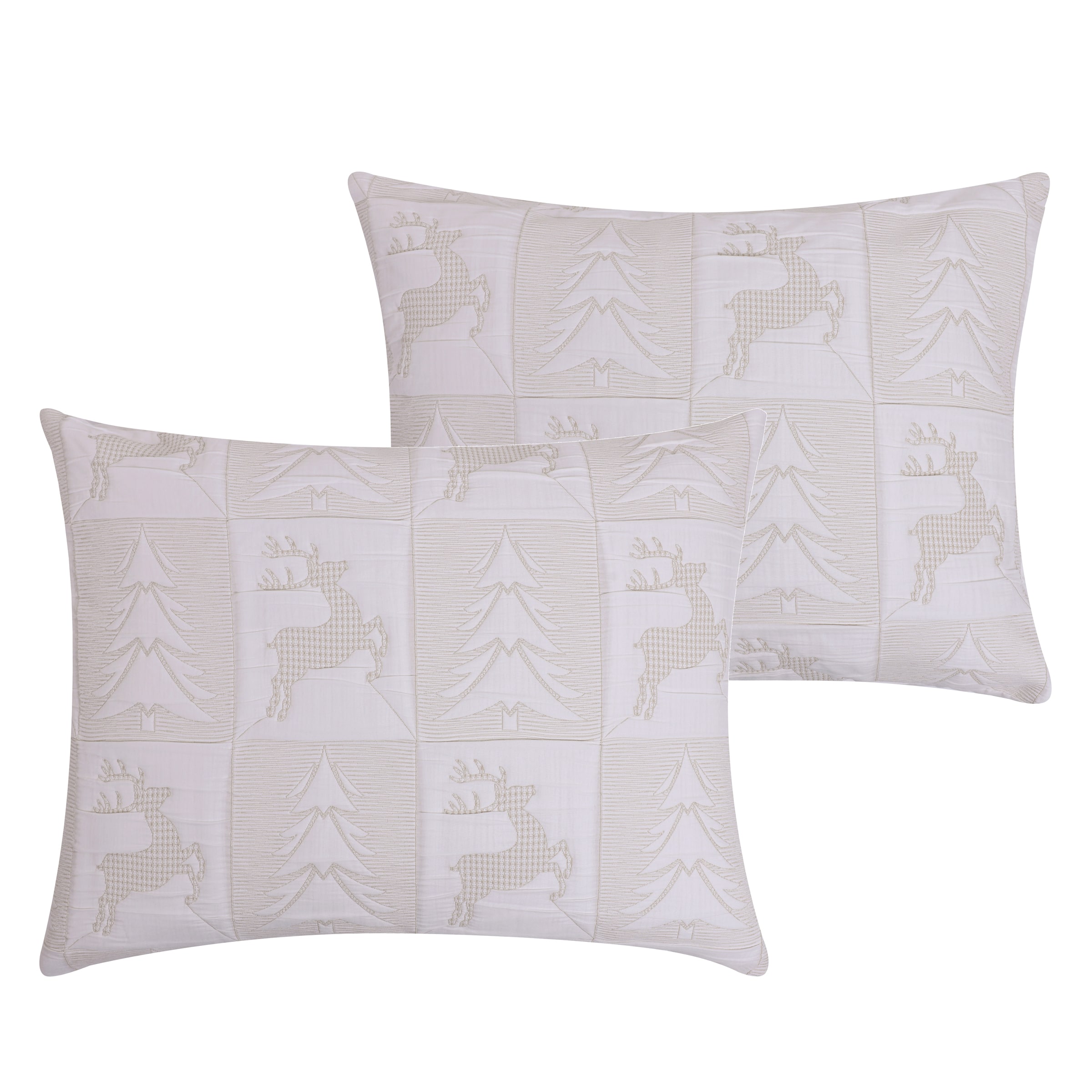 BreeBe - Reindeer Games Sham King - White