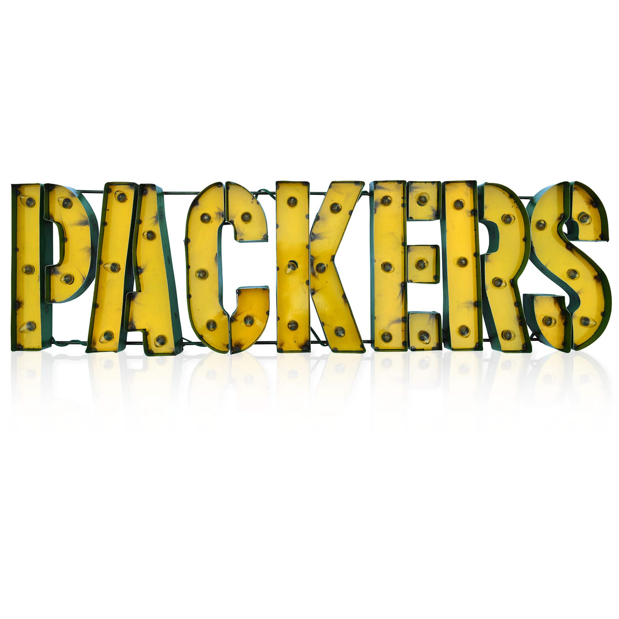 Imperial - Green Bay Packers 46.25'' x 13'' Lighted Recycled Metal Sign - Multicolor price history on PriceWatchPro