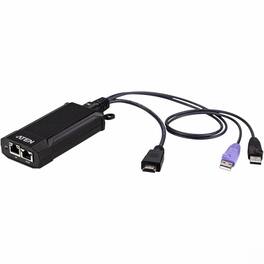 Aten Technology - USB 4K HDMI KVM DigiProcessor - 32 Remote User(s) - 4K - 3840 x 2160 - 2 x Network (RJ-45) - 2 x USB - 1 x HDMI - 0U - R - Silver