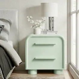 Bellamy Curved 2-Drawer Nightstand by Modway - Sage