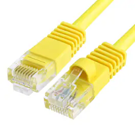 Cmple.com - Cmple - Cat5e Ethernet Cable 1.5 ft, 350 MHz UTP Cat 5e Ethernet Patch Cord, 1Gbps Network Lan Cables, RJ45 - Yellow