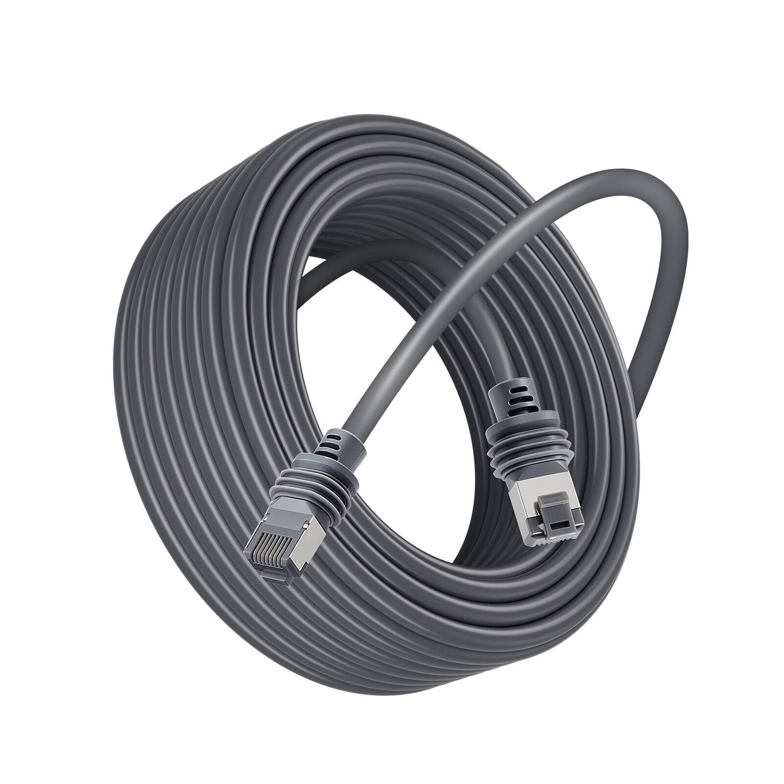 Alt View 5. VEVOR - Starlink Gen 3 Cable, 75 FT, 26 AWG Copper Core, Durable Extension Cable for Standard Generation - Gray.