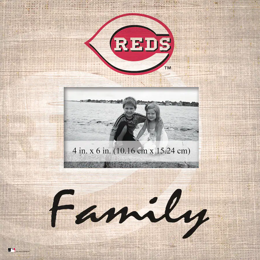 Cincinnati Reds Frame Fan Creations Cincinnati Reds 10'' x 10'' Burlap Pattern Frame ...