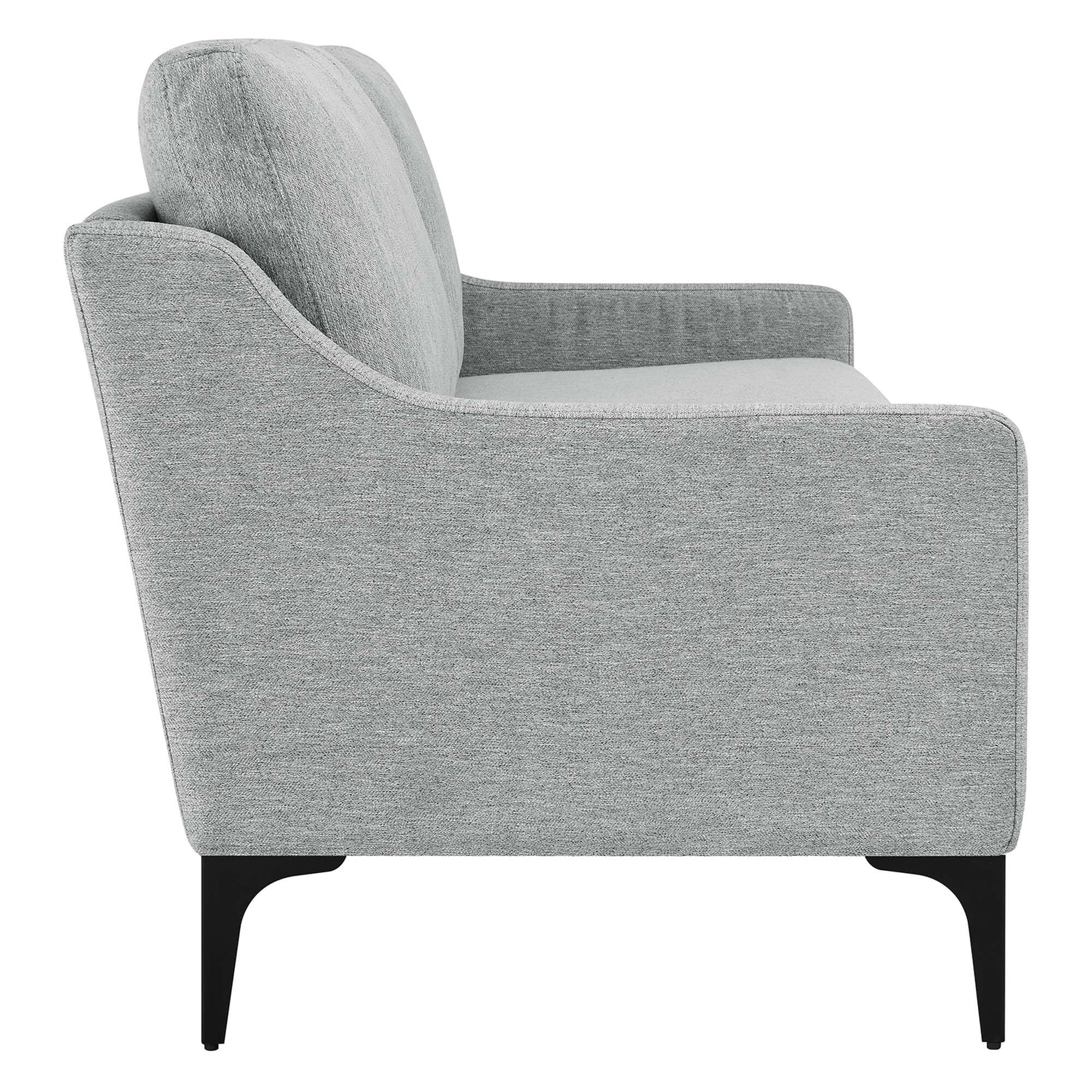Alt View 1. Modway - Corland Upholstered Fabric Sofa by Modway - Light Gray.