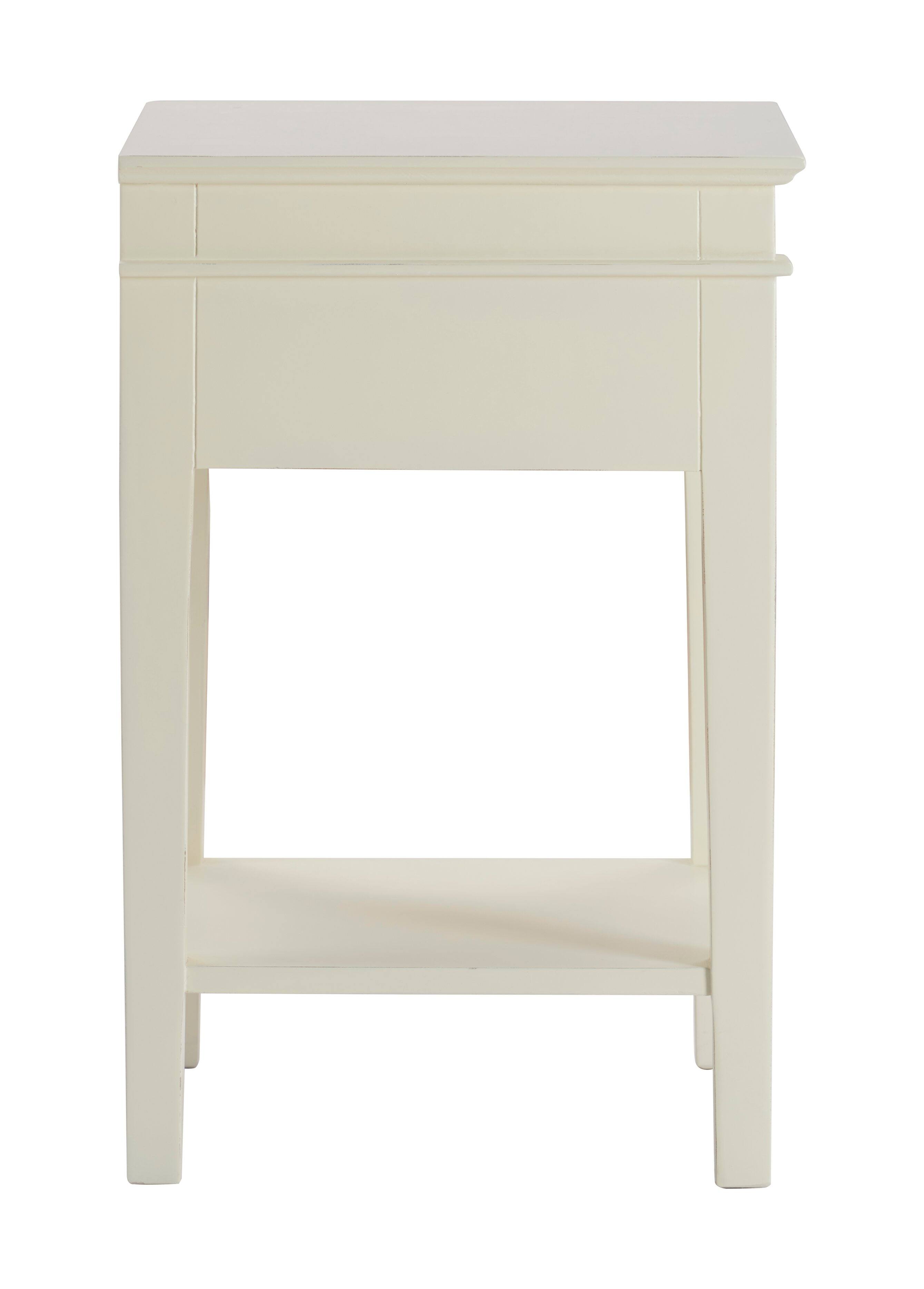 Alt View 5. Finch - Finch Westport 1 Drawer End Table, Vintage Cream - Reclaimed Oak.